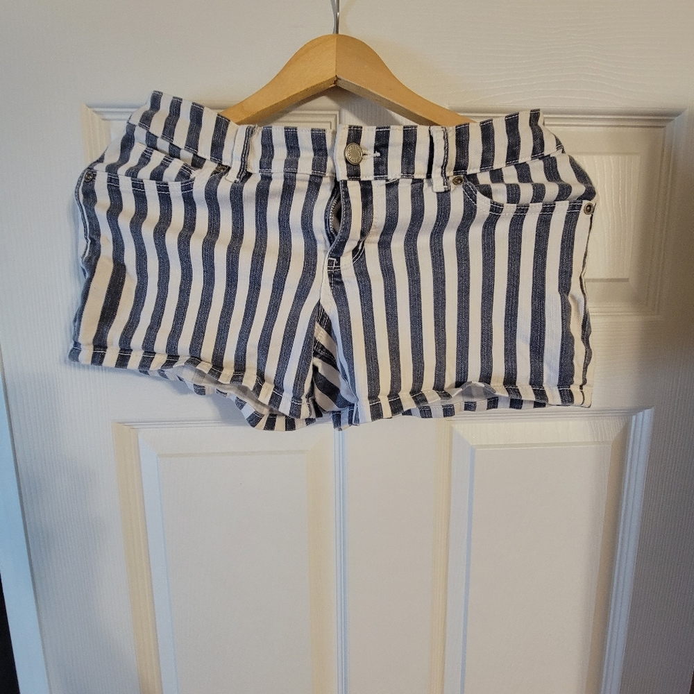 Blue and white strip shorts